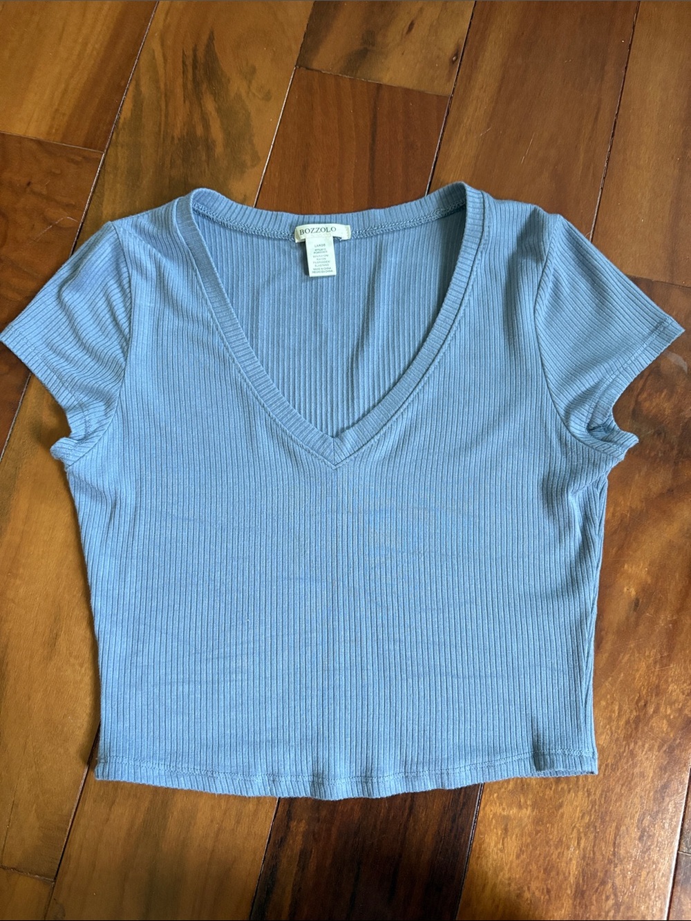 Blue Cropped Tee